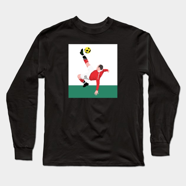 Wayne Rooney Manchester United Long Sleeve T-Shirt by Arissetyo